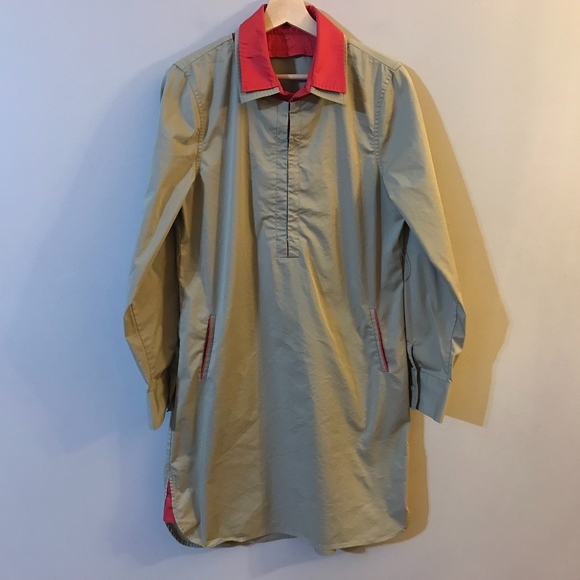 Elie Tahari Dresses & Skirts - Elie Tahari Khaki Coral Pink Dress US Size 12